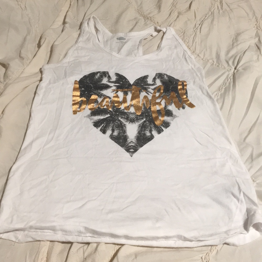White tank top.